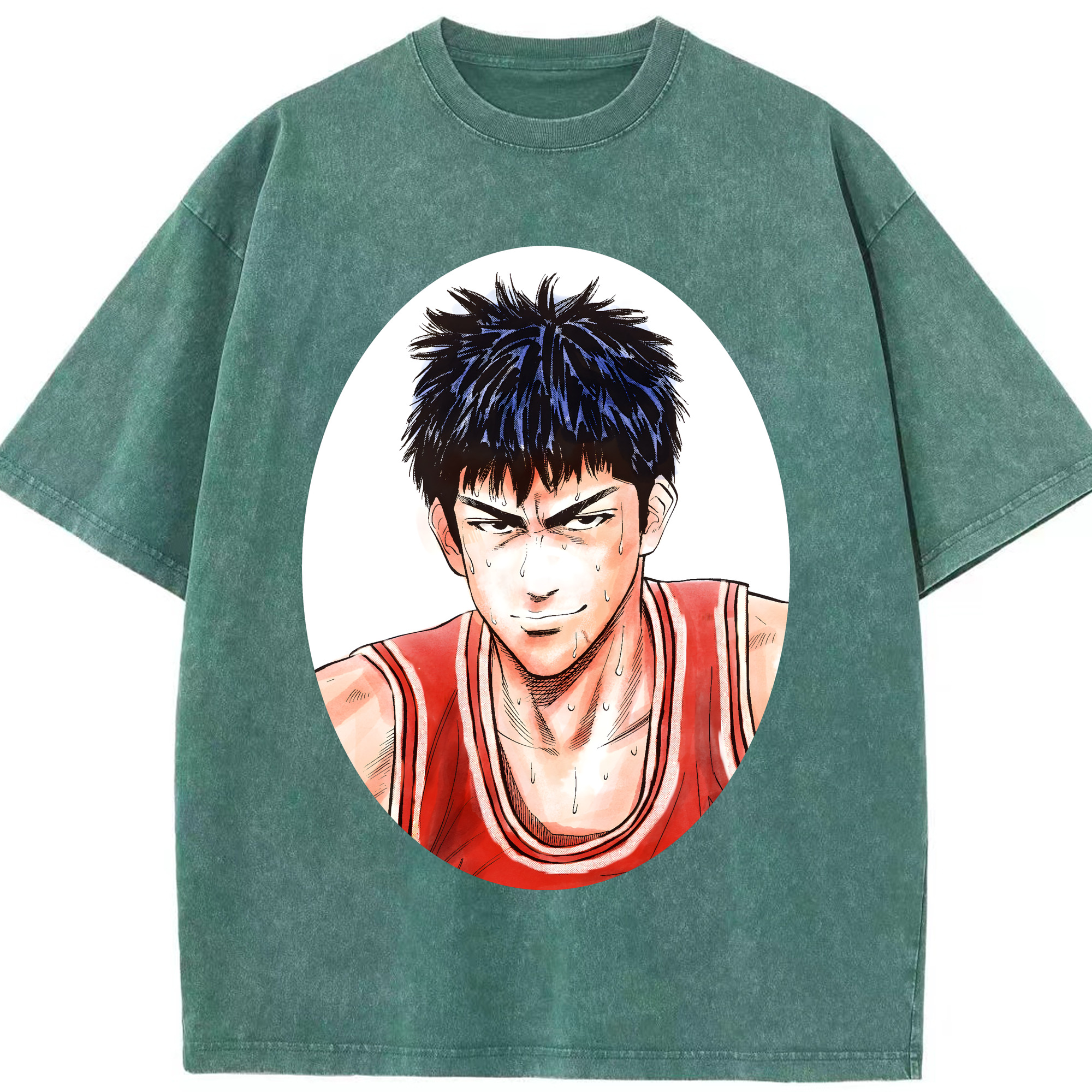 （画像用） SLAM DUNK／スラムダンク 綿100% ヴィンテージ風 半袖Tシャツ（フロントプリント）
